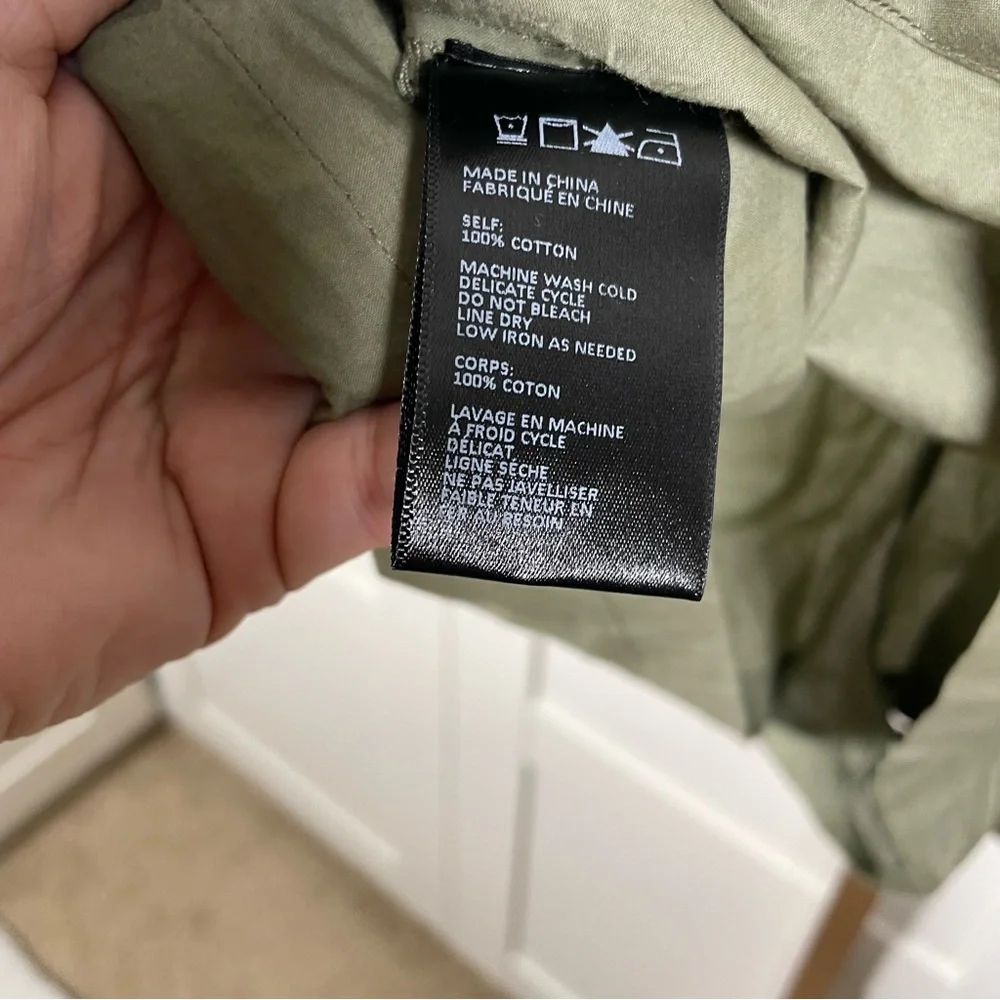 Urban Outfitters Olive Button-Front Cotton Romper - Picture 10 of 15
